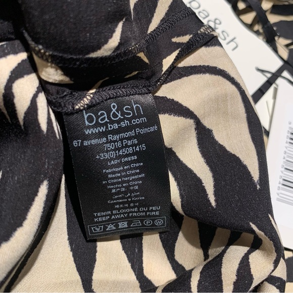 New with tags ba&sh Robe Napi Black & Cream Strappy Dress size US 8 M - Picture 11 of 17